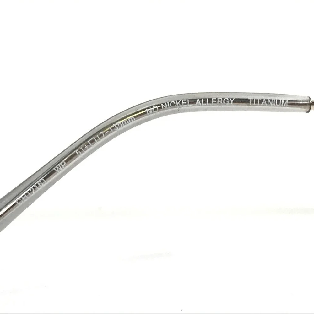Charmant Eyeglasses Frames CH12161 WP Silver Cat Eye Half Rim 51-17-135